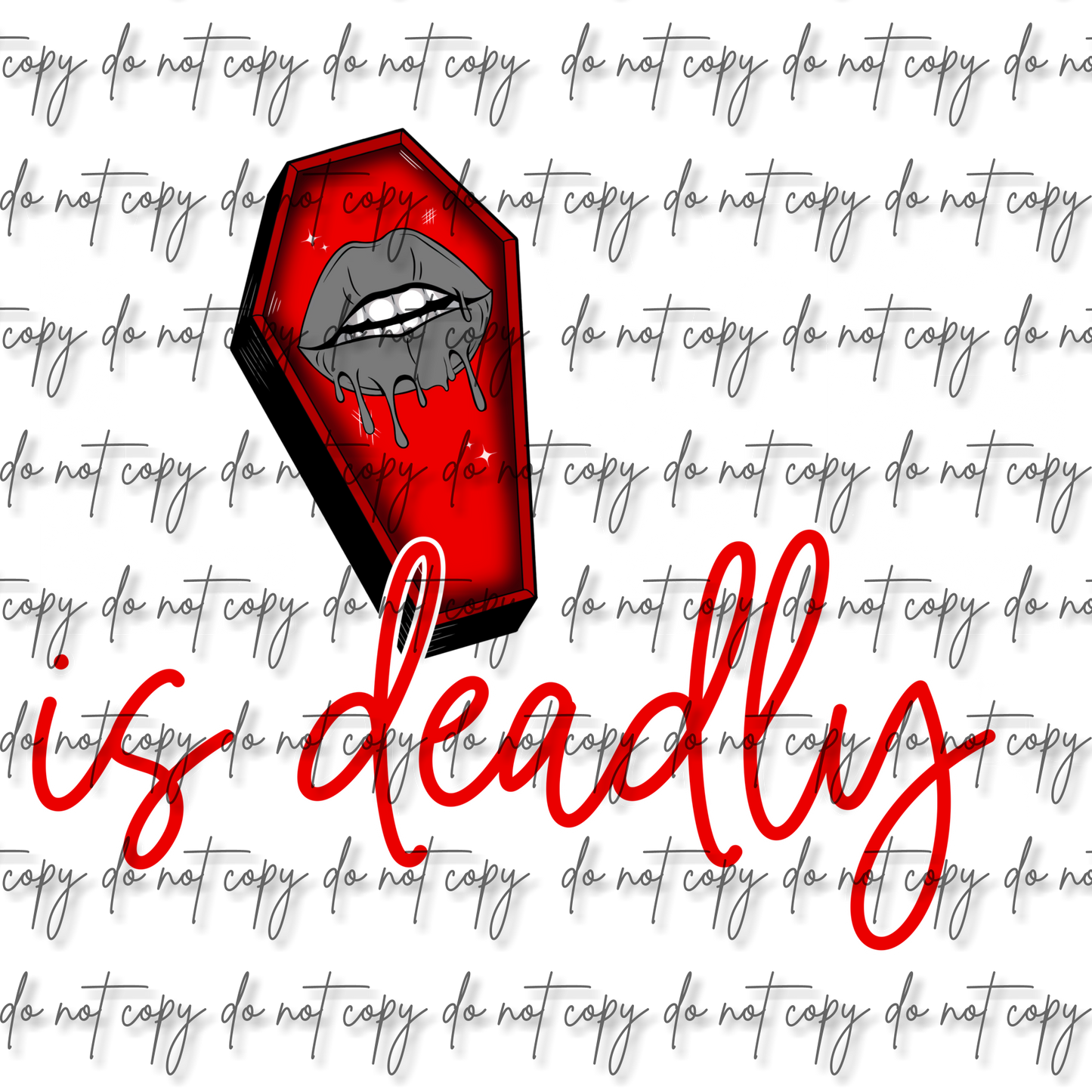 LOVE IS DEADLY DTF ( black or white WITH POCKET OPTION)