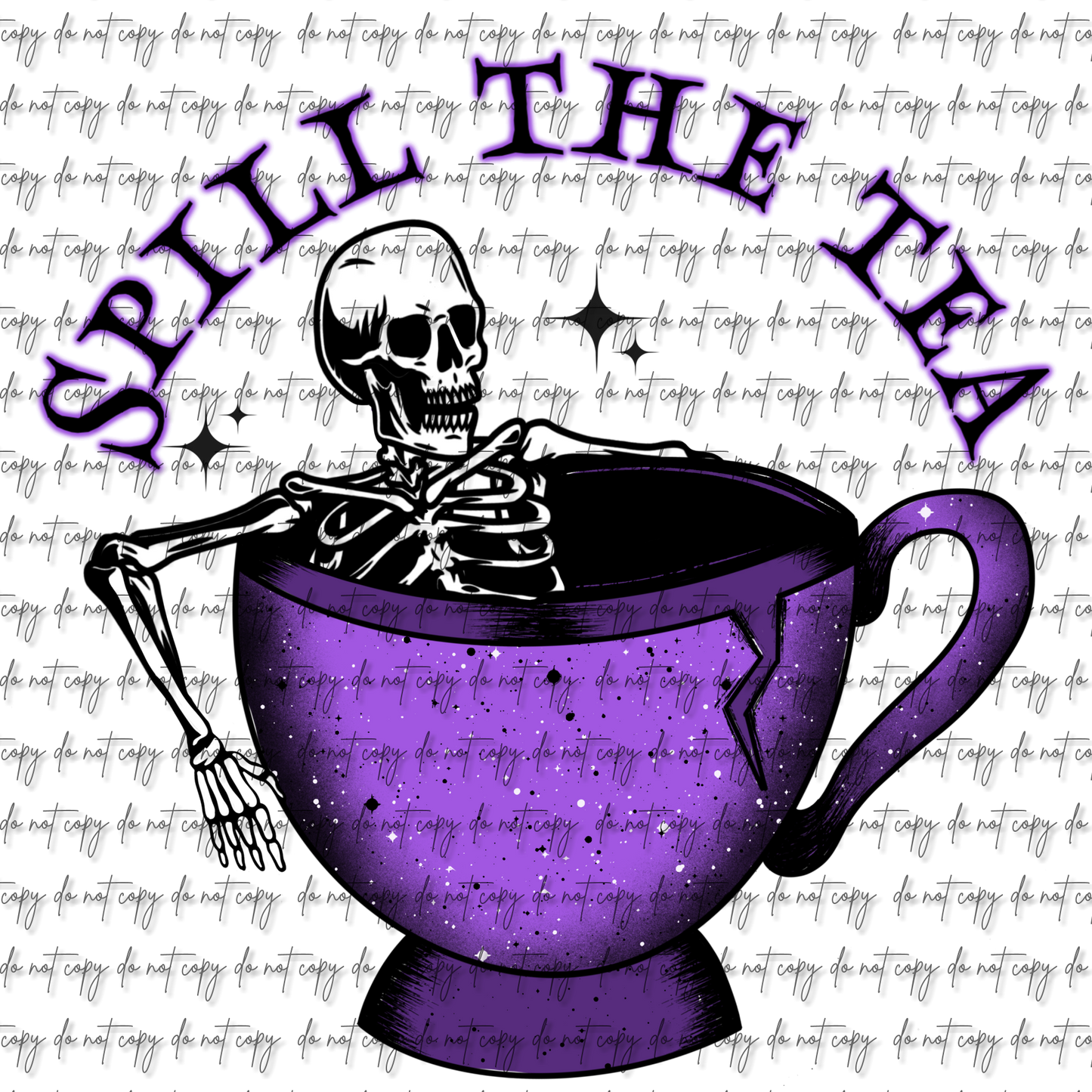 SPILL THE TEA UV DTF DECAL