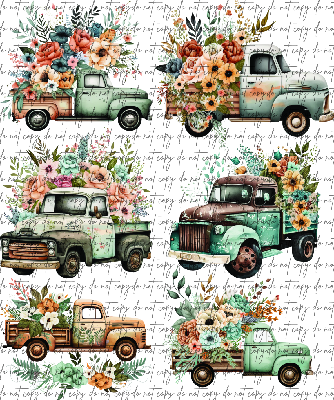 FLORAL VINTAGE TRUCK BUNDLE