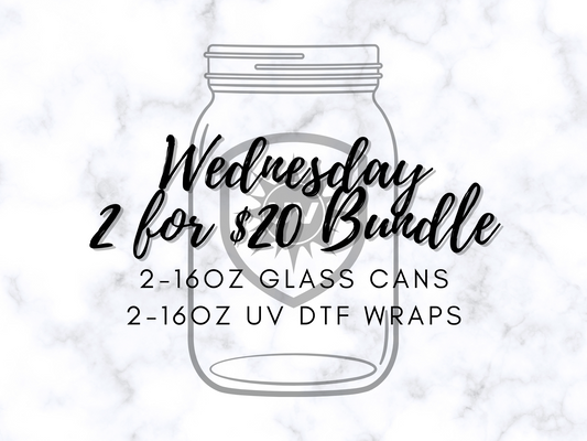WEDNESDAY GLASS CAN AND WRAPS BUNDLE