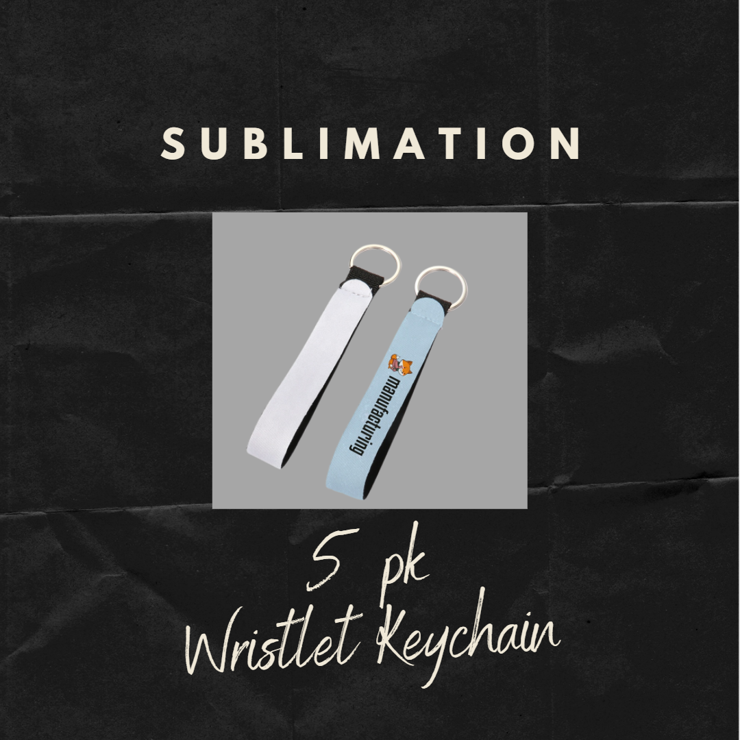 5pk Wristlet Keychain Sublimation